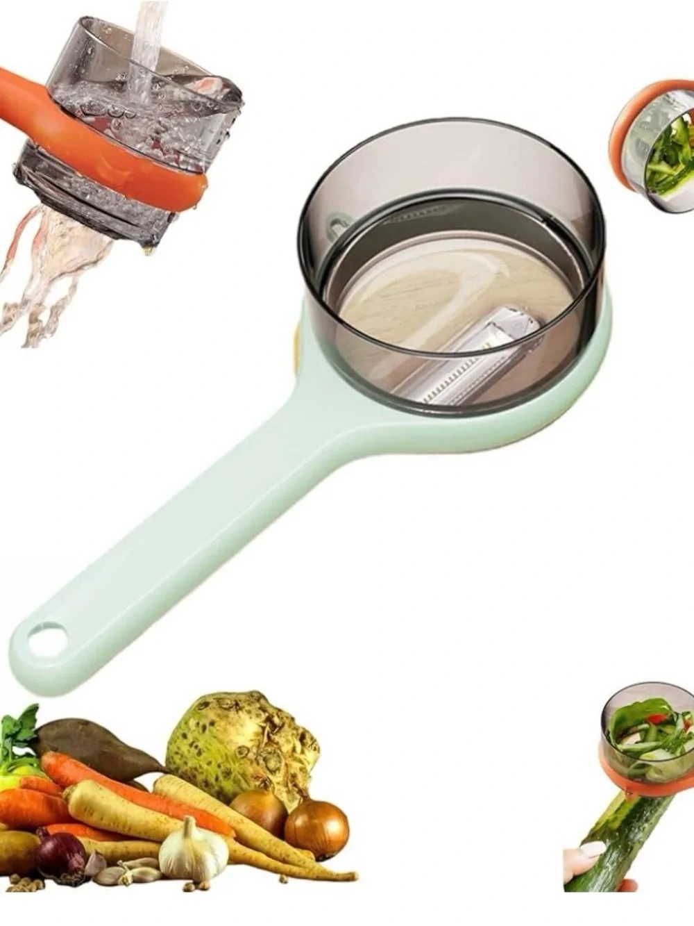 Splash Proof Storage Paring Knife - Green NWT